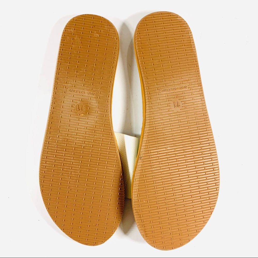 Shade & Shore Slides White Tan Size 11 - Picture 2 of 2